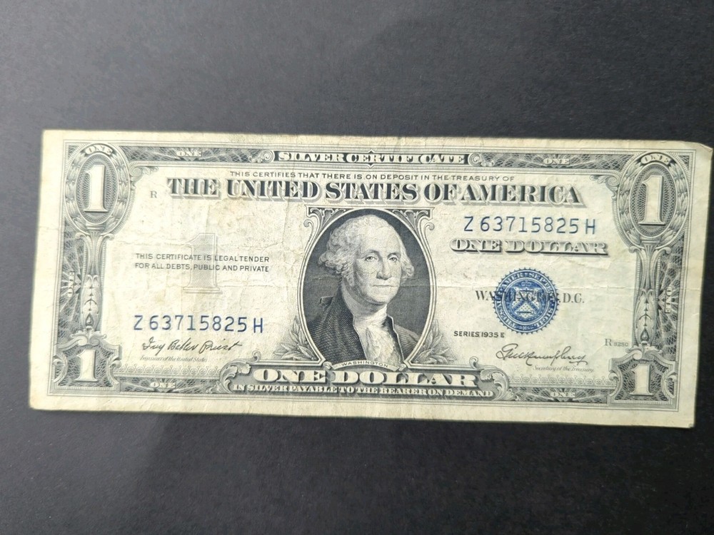 1935E US One Dollar Silver Certificate Banknote