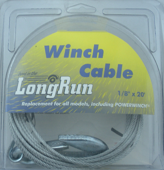 Tie Down Engineering 59380 Winch Cable Galvanized 1/8" X 20`