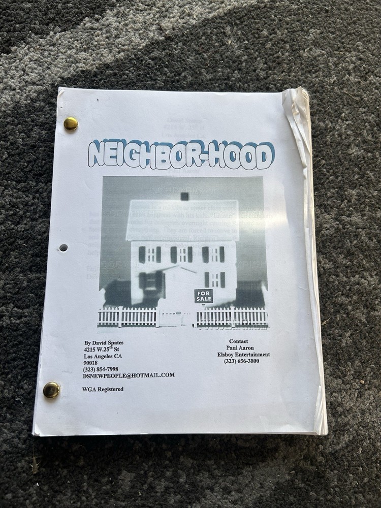 Neighborhood Rare David Spates Original Script