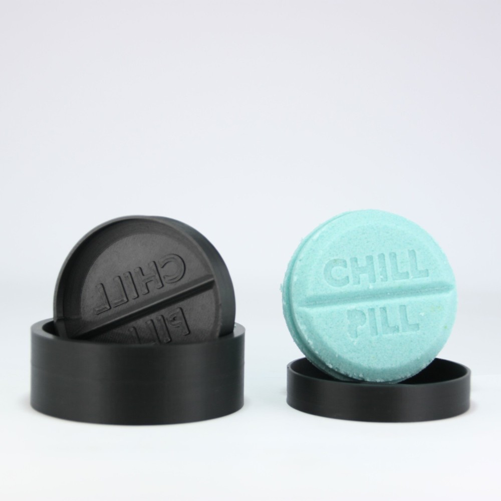 CHILL PILL Bath Bomb Mold, DIY original BathBombs Set 3D Printed Kit