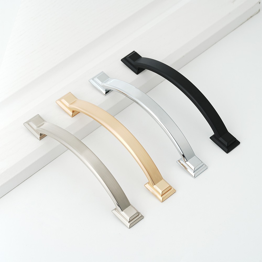 4" Arch Cabinet Pulls Black Hardware Handles Brass Cupboard Drawer Dresser Pulls