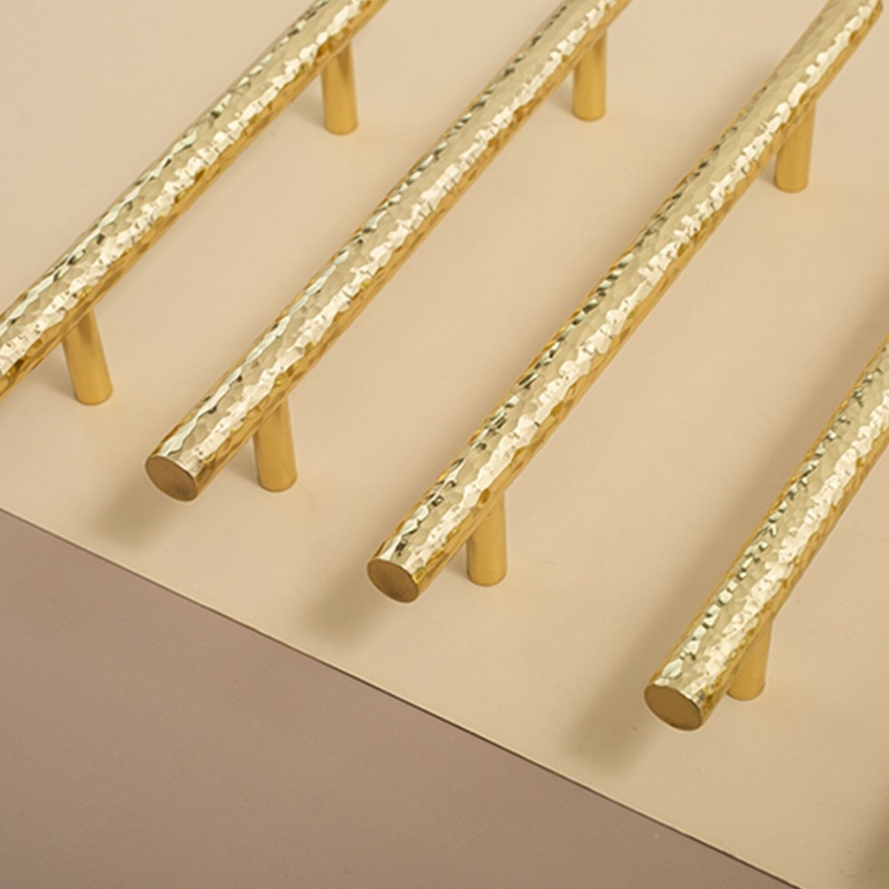 Hammer pattern finish Brass Solid Drawer Knob Pulls Handles Dresser Cabinet Pull