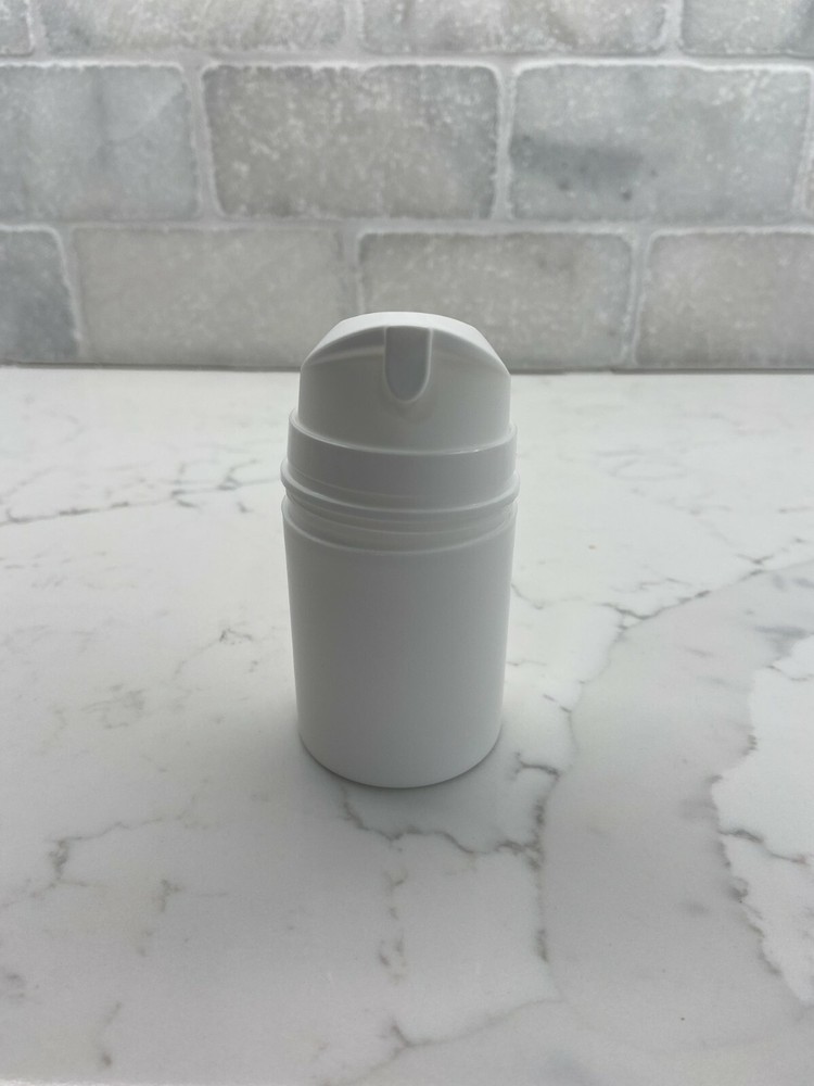 50 ml white plastic airless pump jar/container