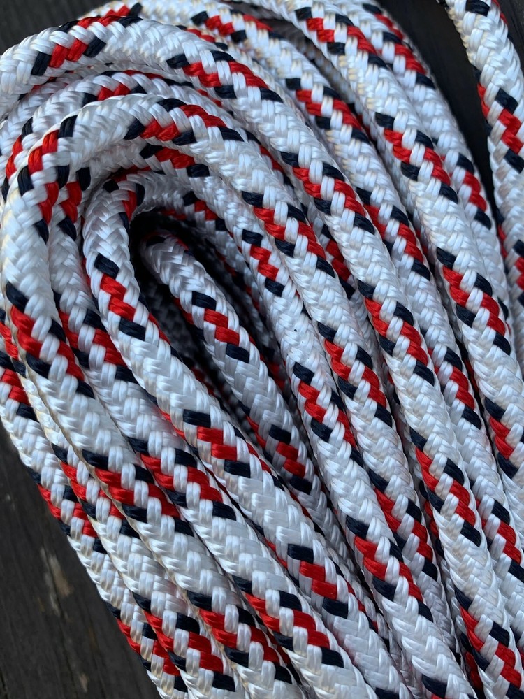1/4 " x 200 ft. Double Braid-Yacht Braid Polyester rope. Made in USA.