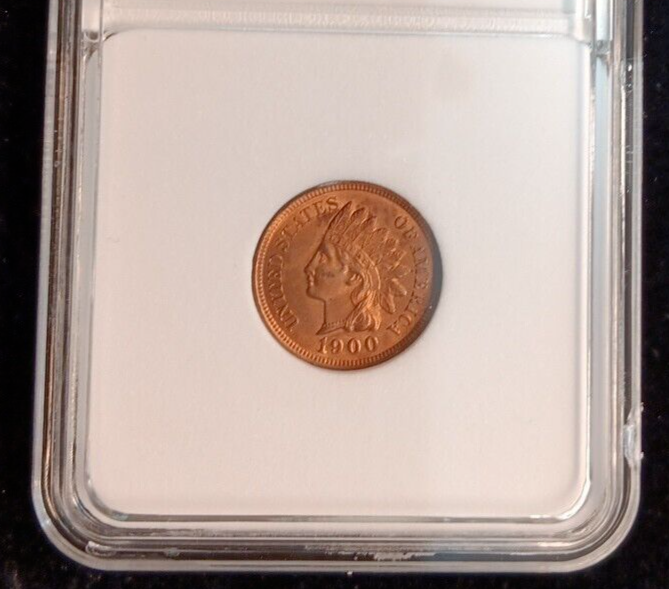 1900 1C Indian Head Cent GEM BU Red