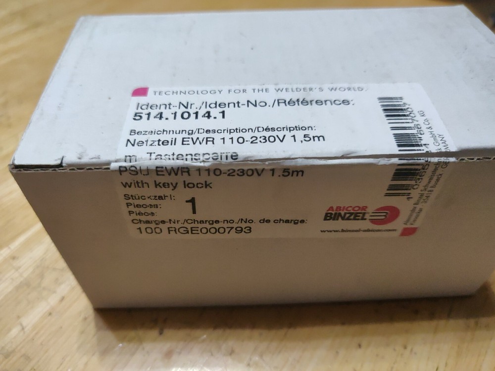 Abicor Binzel EWR Pro/Basic Electronic Welding Regulator Power Supply 514.1014