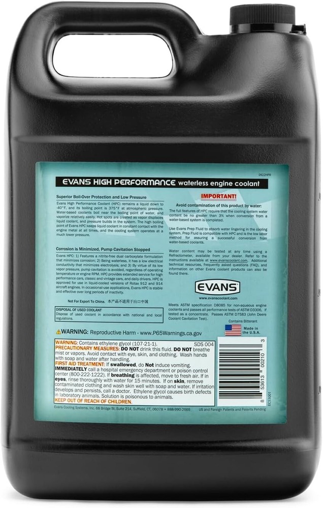Premium Waterless Engine Coolant, 128 oz - Enhances Engine Efficiency & Power