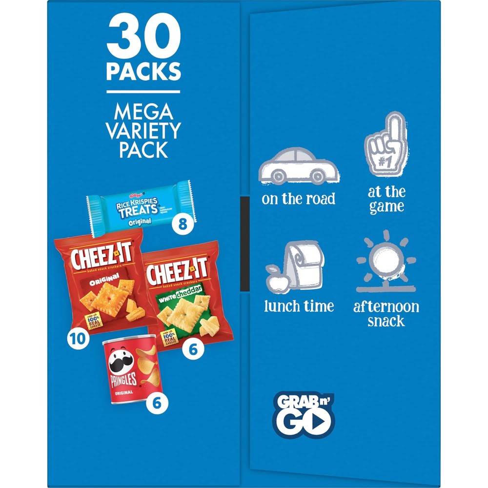 Kellogg's Snacks, Lunch Snacks, Kids Snacks, Mega Pack, Variety Pack, 30.1oz ...