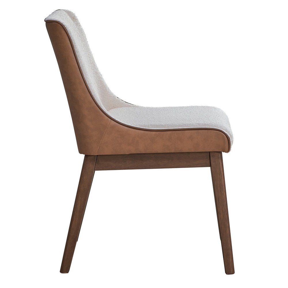 White and Brown Side Chair