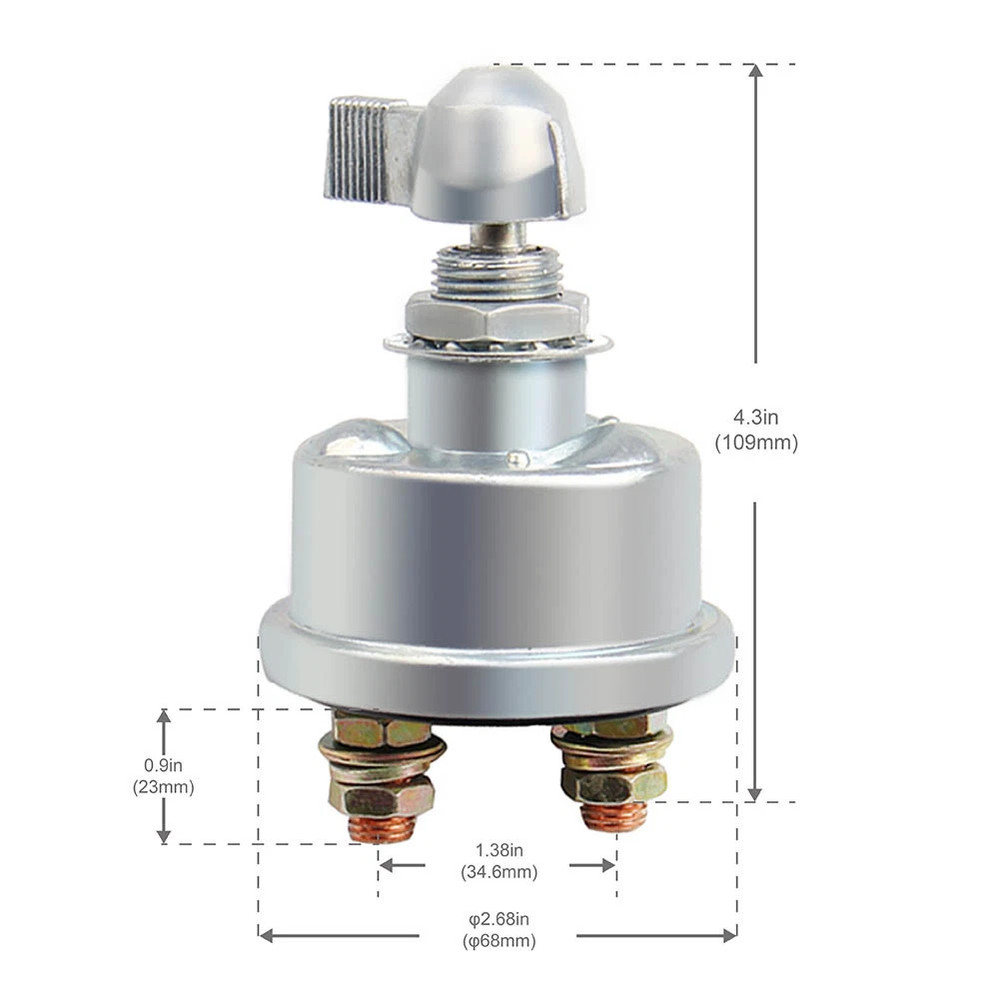 Silver 2 Post 12 V Racing Master.Battery Quick Disconnect Cut Off Kill Switch X2