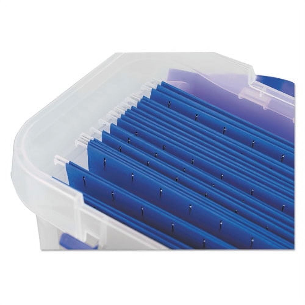 Heavy Duty Plastic File Storage Clear Portable Durable Organizer Modular