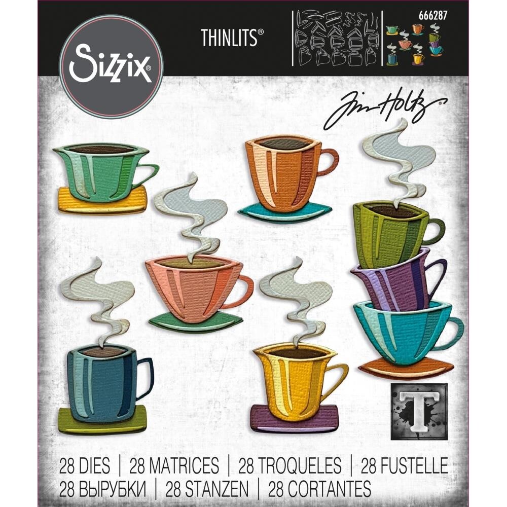 Tim Holtz Sizzix Thinlits Die ~ PAPERCUT CAFE ~ 666287