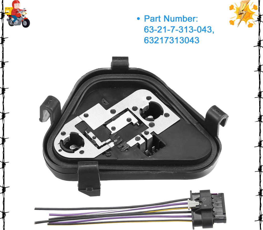 1 Set Rear Left Tail Light Lamp Rear Panel Bulb Socket W/Plug for BMW 320i