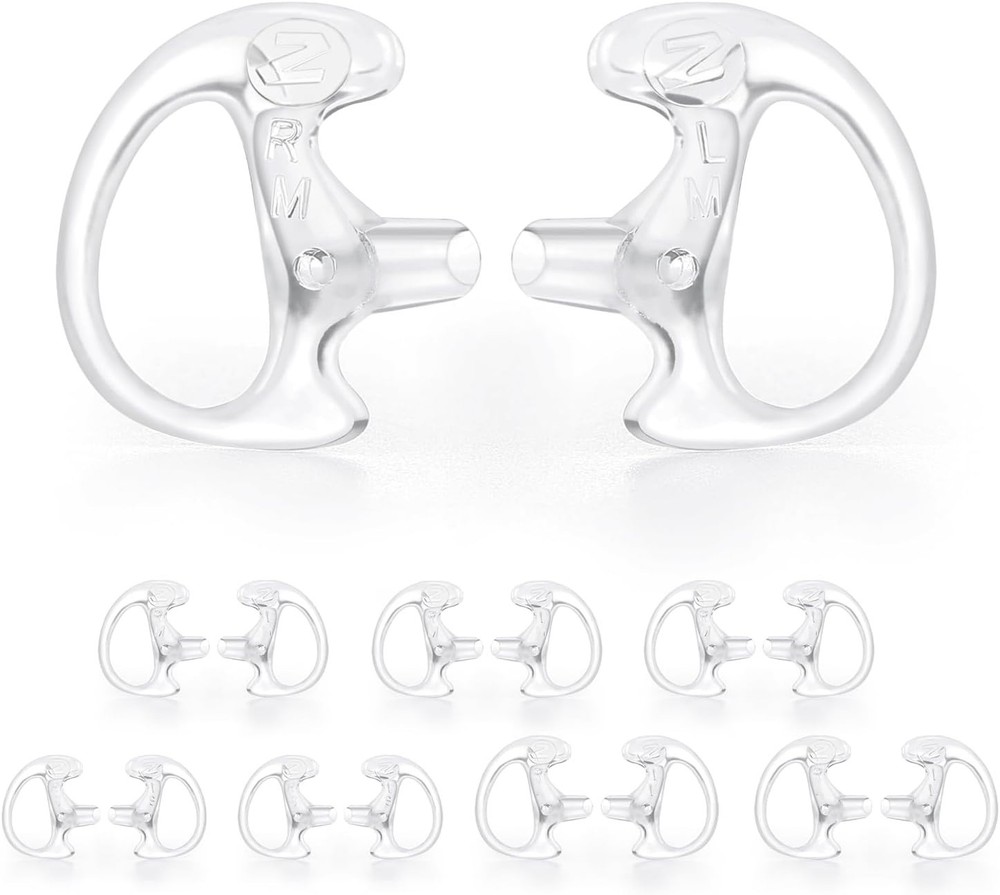 Dynamic 8-Pair Ear Plug Set - Lightweight Silicone Earpieces for Two-Way Radios