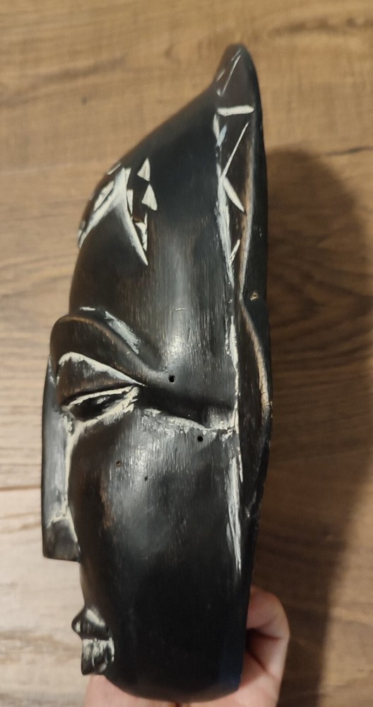 MASK Wooden Wall Decor Handmade 10.4x6"