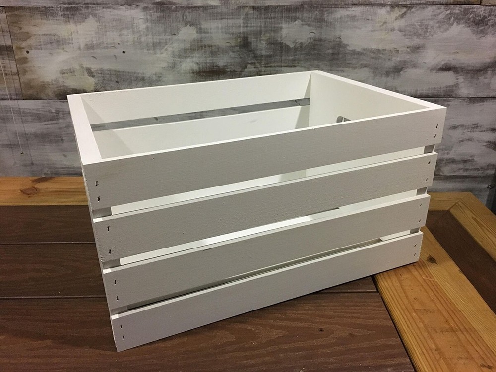 White Decorative Wooden Crate