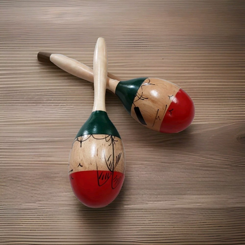 2 Pcs Muracas wooden shaker hand percussion