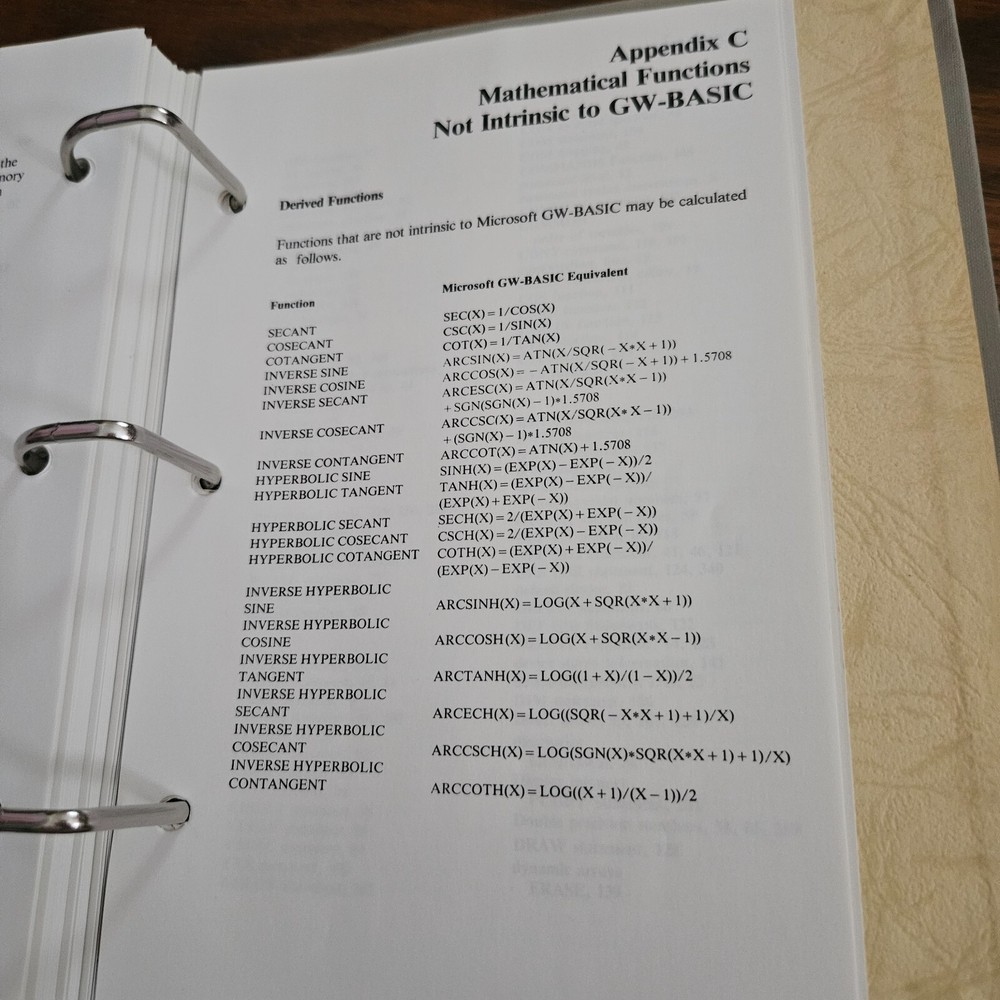 Hyundai Personal Computer Systems MS-DOS Version 3.2 Binder Book GW- Basic