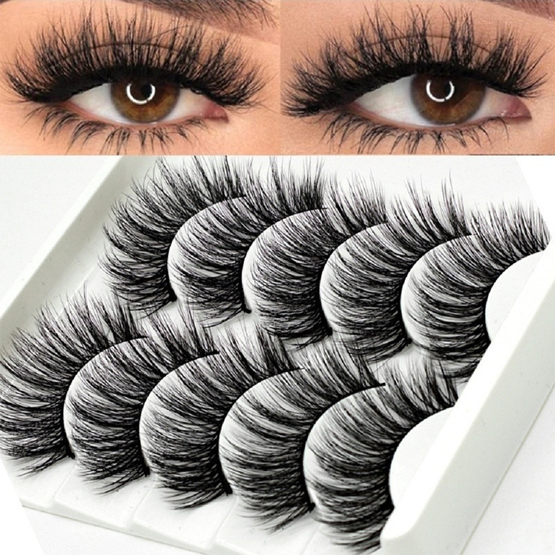 False Eyelashes Mink Natural Extension Black 3D Soft Lashes Makeup?❥
