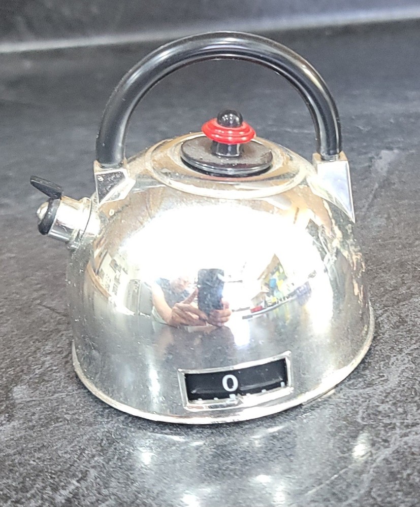 Tea Kettle Kitchen Timer – Retro Kettle Shaped Manual Cooking Timer