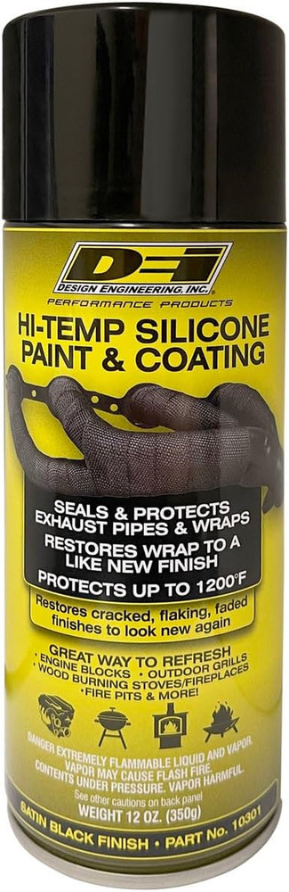 010301 High-Temperature Silicone Coating Spray - Black, 2 Pack