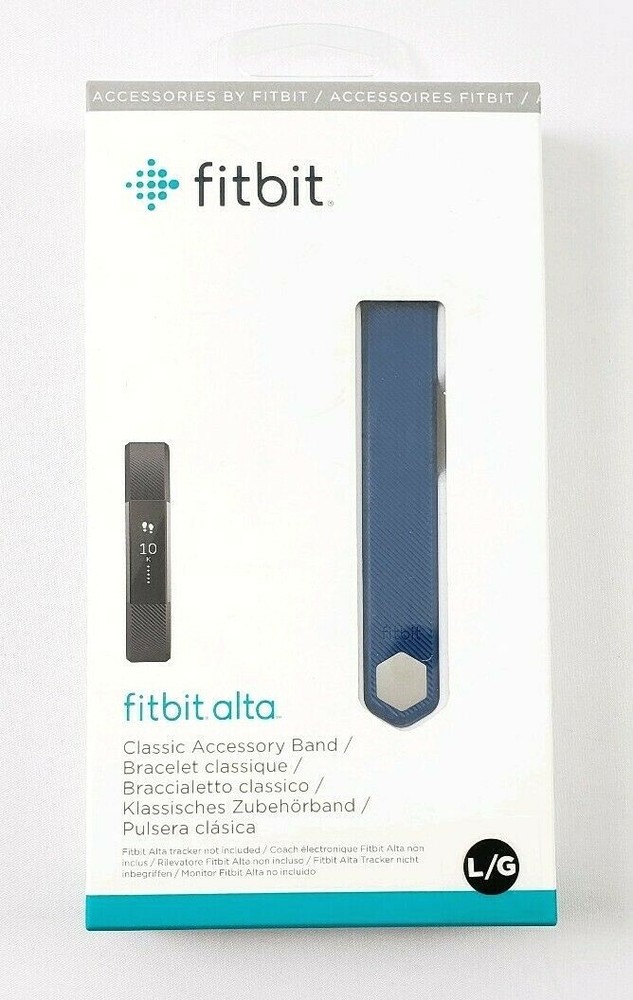 Fitbit Alta Large Navy Blue Classic Accessory Replacement Band - New & Sealed!