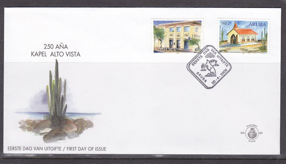 Arubu Issue FDC 2000 (88) Aruba Bank