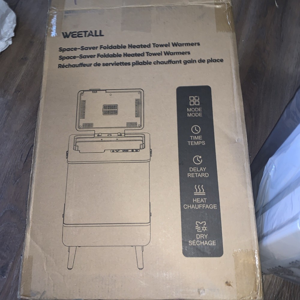 Weetall Space Saver Foldable Heated Towel Warmer