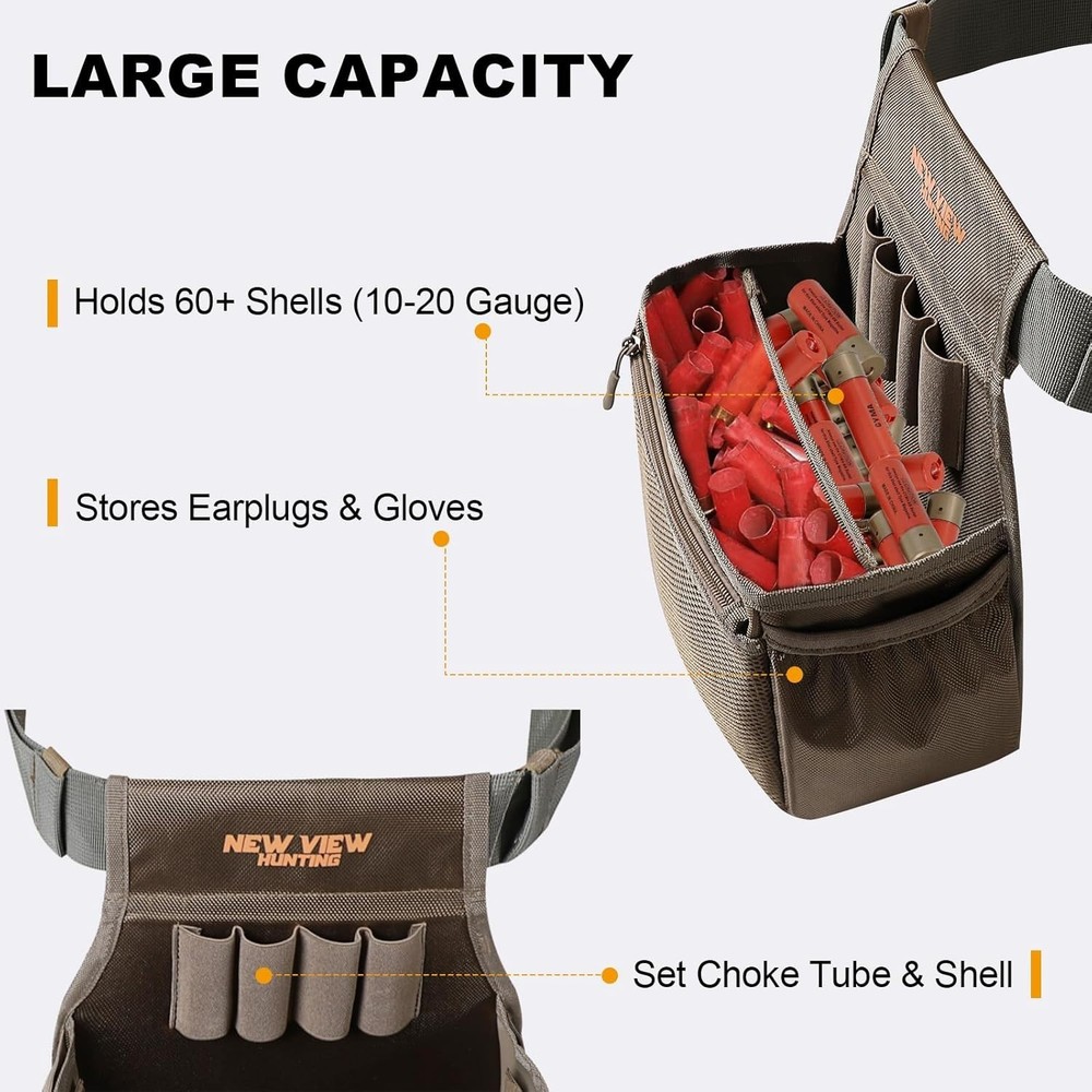 Shell Bag - Holds 2 Boxes of Shells - Features Spacious Dual Compartments NEW