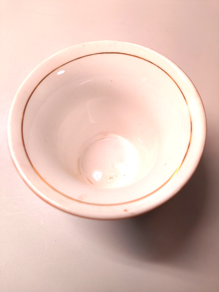 Carrollton Pottery Co. floral teacup with handle for replacement