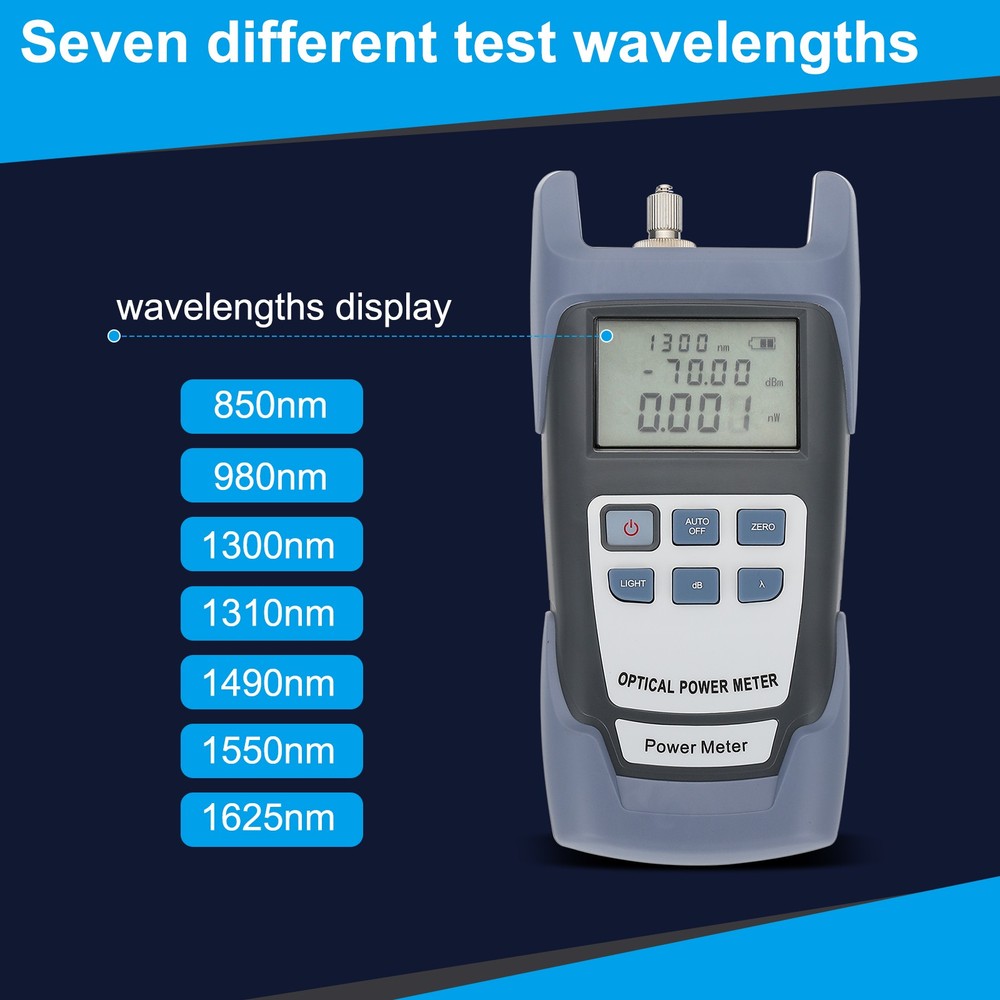 Fiber Optic Cable Tester, 10MW Visual Fault Locator Optical Power Meter