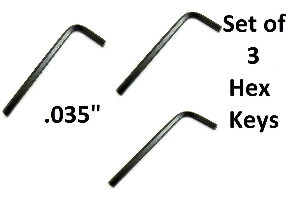 .035" Inch 3 piece Allen Micro Short Arm SAE Precision Hex Key Tools!