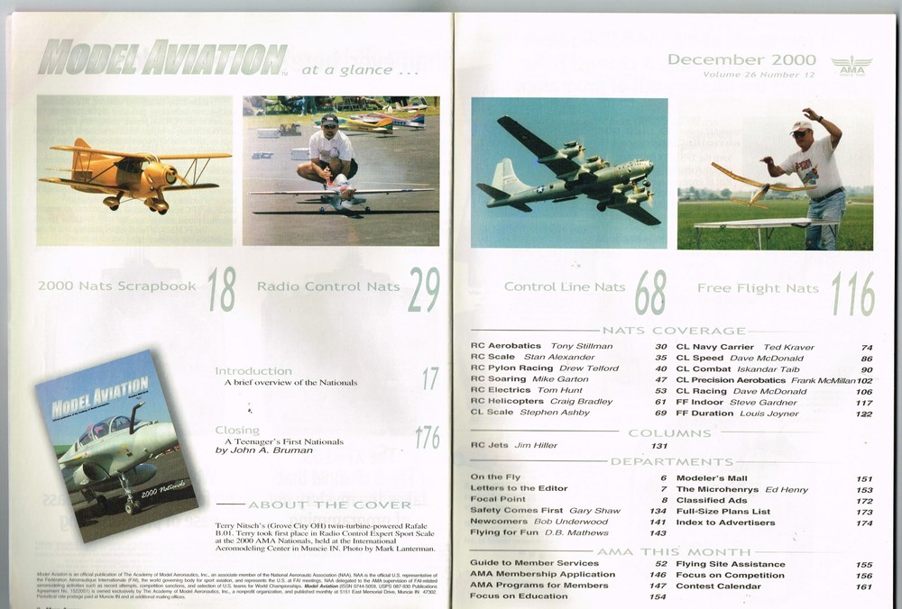 MODEL AVIATION Magazine December 2000 Full US Nationals coverage
