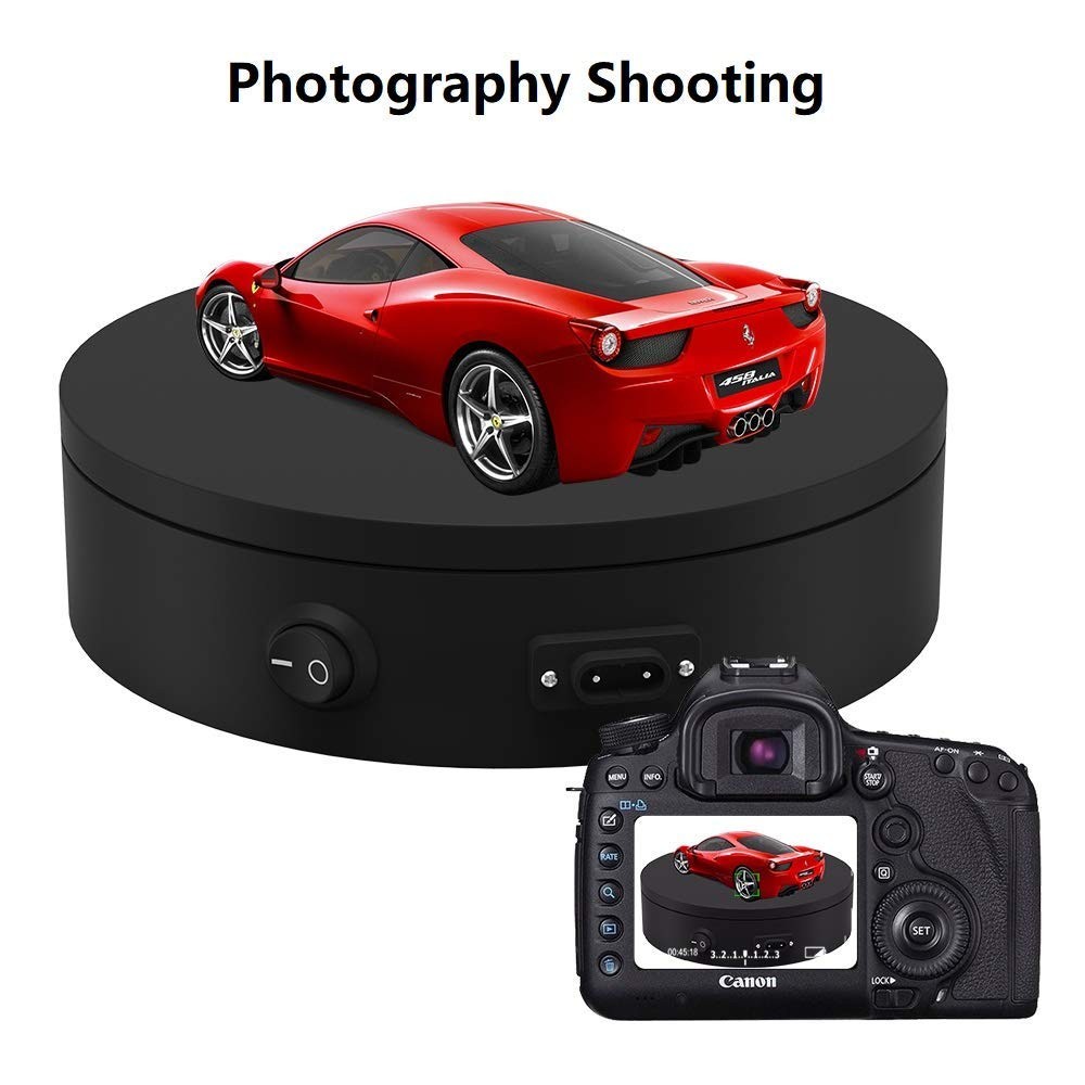 Motorized Photography Turntable, Automatic Revolving Platform Perfect for 360...