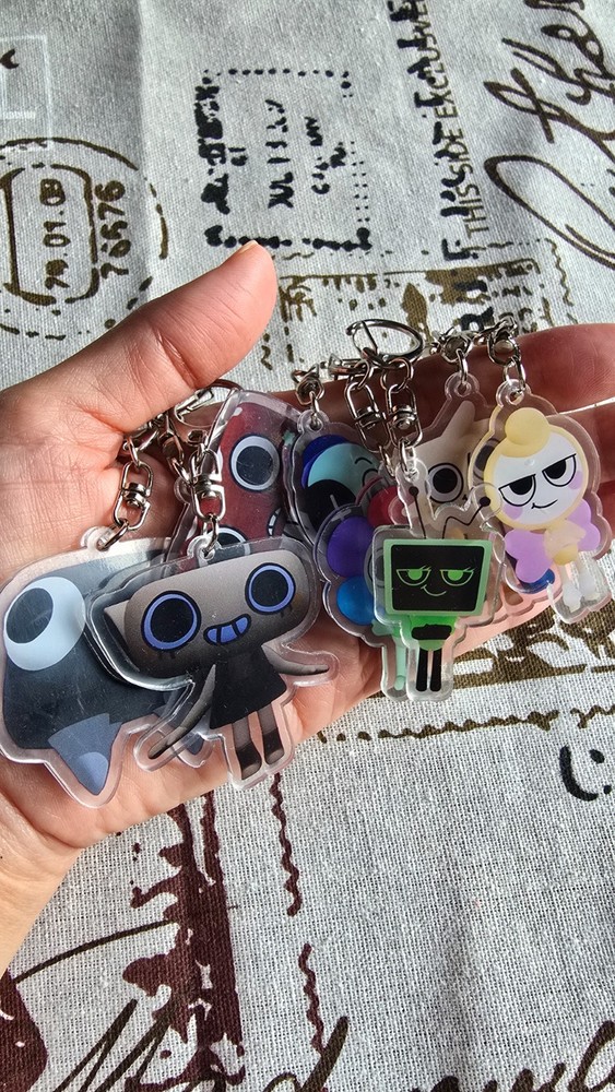 8pcs Set Amine Dandy's World keychain,Keyring/ bag charm/Acrylic Keychains.