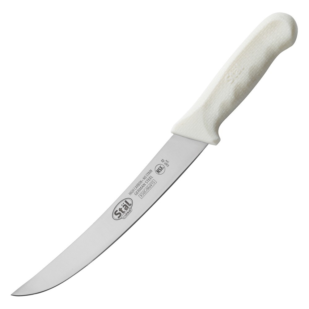 8" Breaking Knife, White PP Hdl (6 Each)