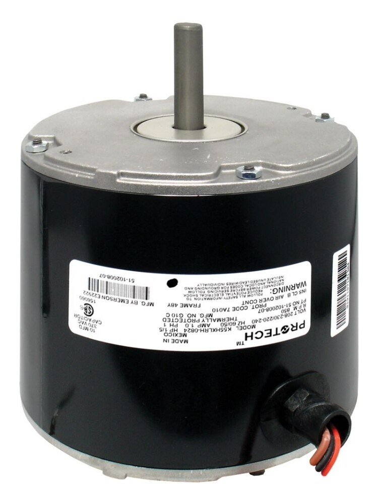 Rheem 51-102500-04 Condenser Motor - 1/5 HP, 1 Phase, 1 Speed, 230V, 825 RPM