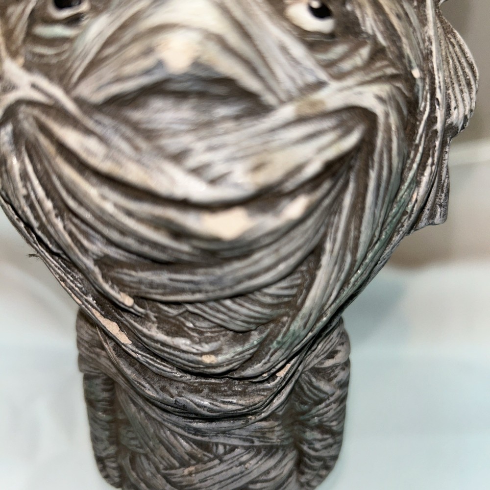 Hand-painted ceramic mummy figurine Small Chips On The Mouth