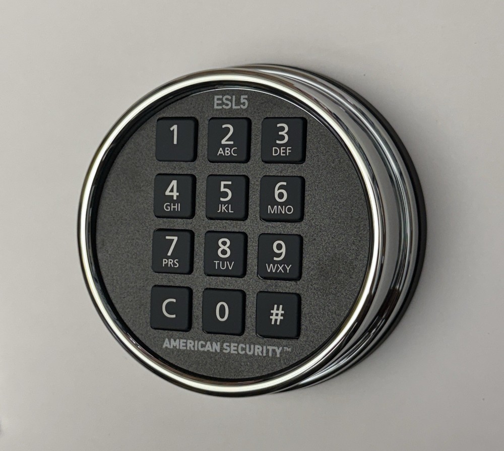 Amsec - ESL5 - Illuminated Electronic Pivot Safe Lock Kit (Dial & Lock) - Chrome