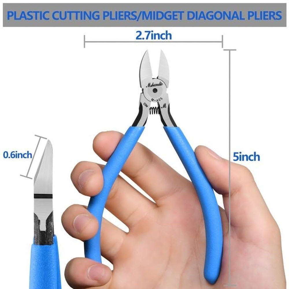Wire Cutters 5" Flush Cutters for Electronic Component, CR-V Side Cutters for...
