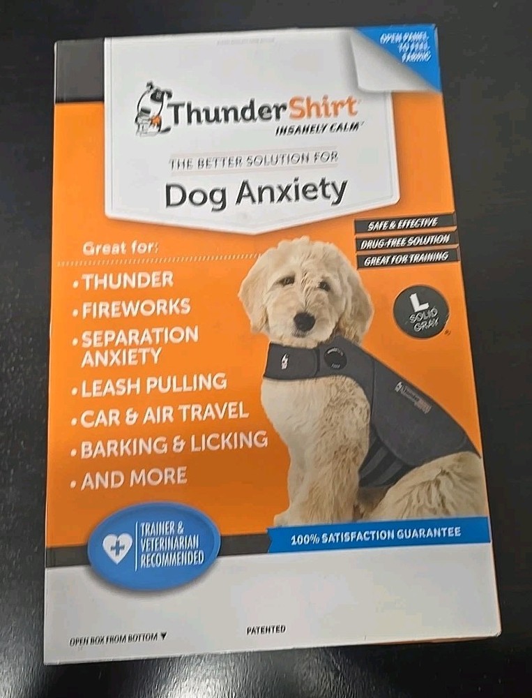 Thundershirt 41 - 64lbs Dog Large Anxiety Jacket - Solid Gray