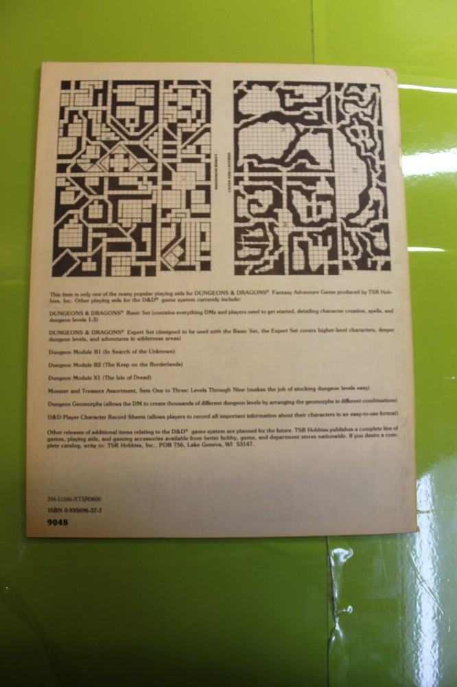 TSR Advanced Dungeons & Dragons Dungeon Geomorphs