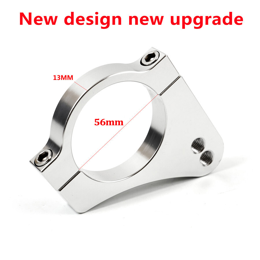 56mm Aluminium Motorcycle Fork Steering Damper Mounting Bracket Clamp Universal