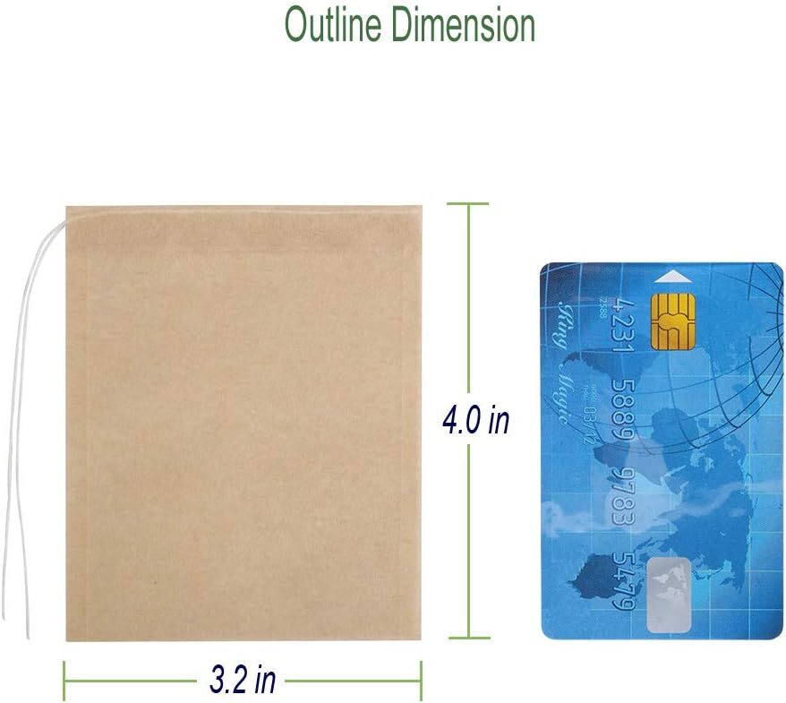 Disposable Loose Tea Filter Bags Unbleached Empty Tea Infuser Sachets 100pcs