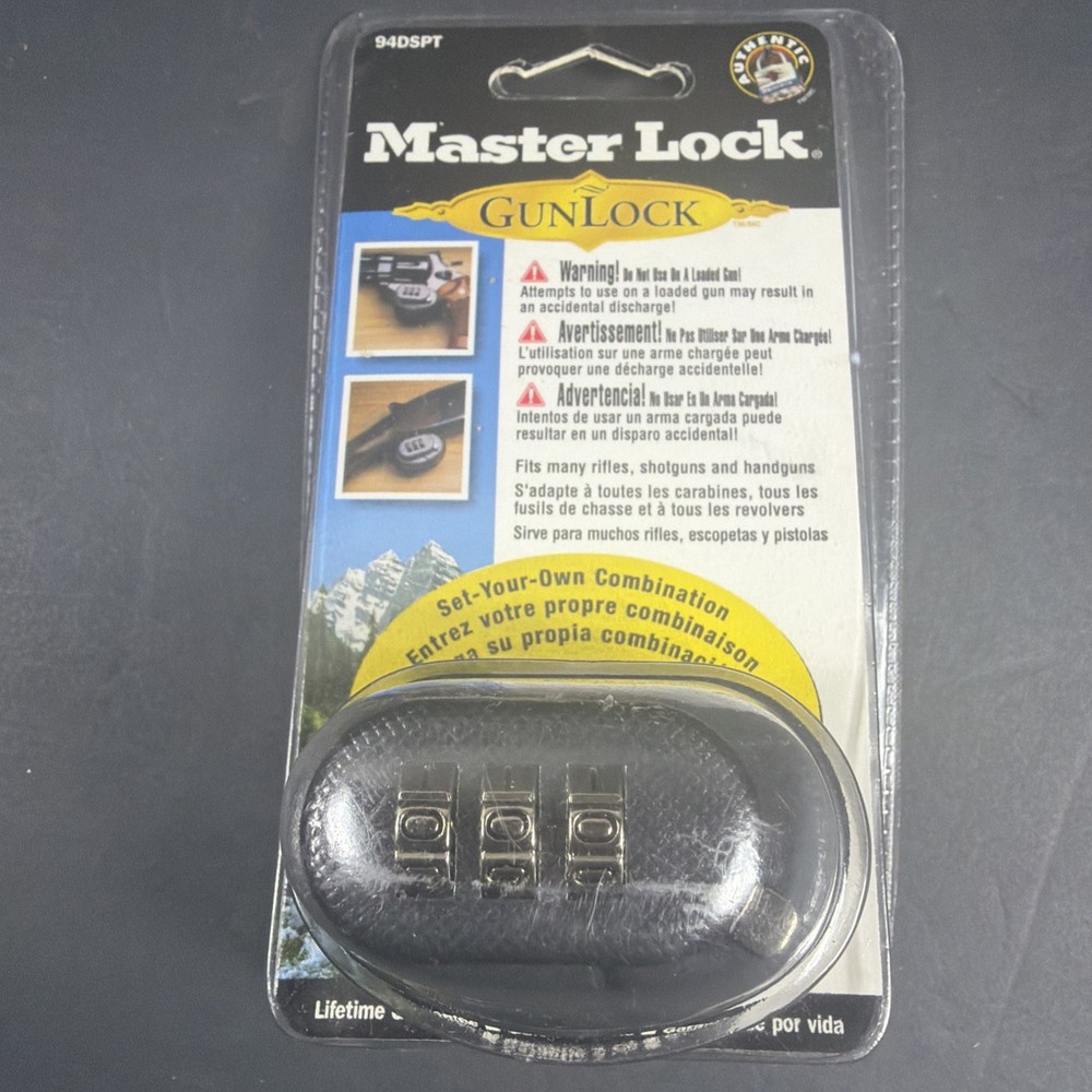 NEW Master Lock Model 94DSPT Trigger Gun Storage Combination Lock-Black