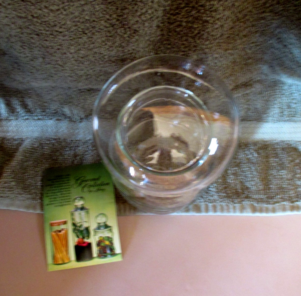 NOS Libby's 6" Tall Glass Mushroom Shape Container