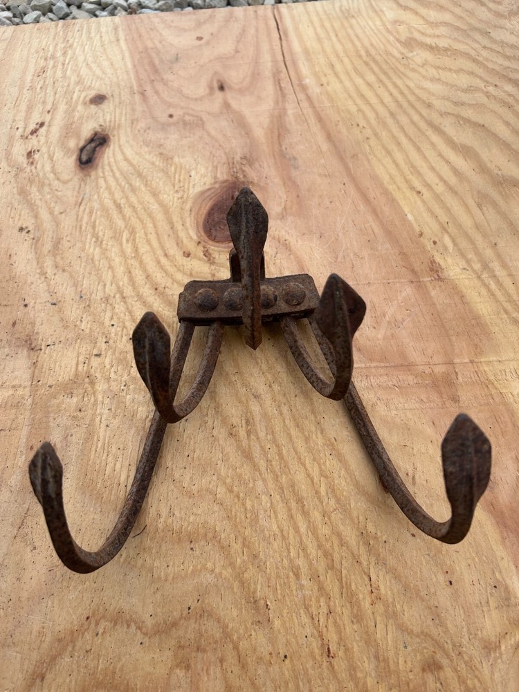 Cultivator Rake Head 5 THINES Rusty Rustic no handle Original Vintage Primitive