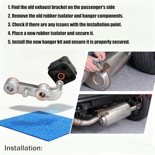 Rear Right Exhaust Pipe Bracket Muffler Support Assembly, Passenger Side, Fits