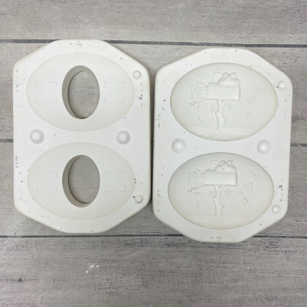 Vtg 1996 Dona’s Ceramic Casting Mold Springs Mailbox Seasons Inserts #D-1501