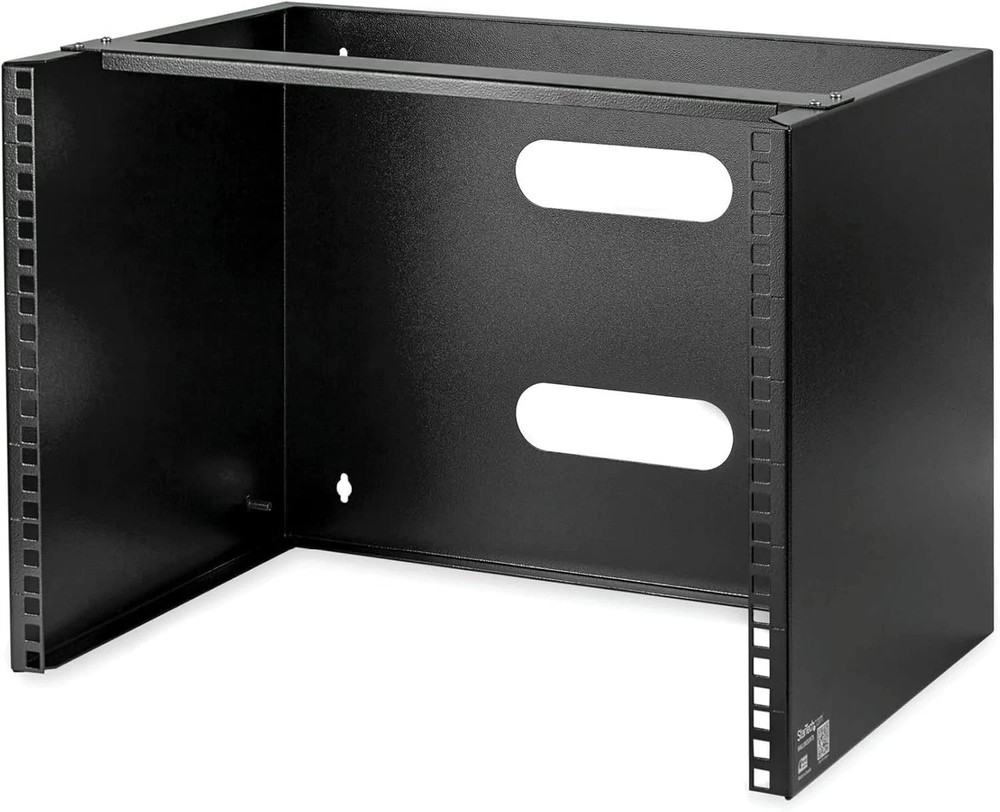 Robust Wall Mounted Patch Panel for Networking, 8U Design, Steel Construction
